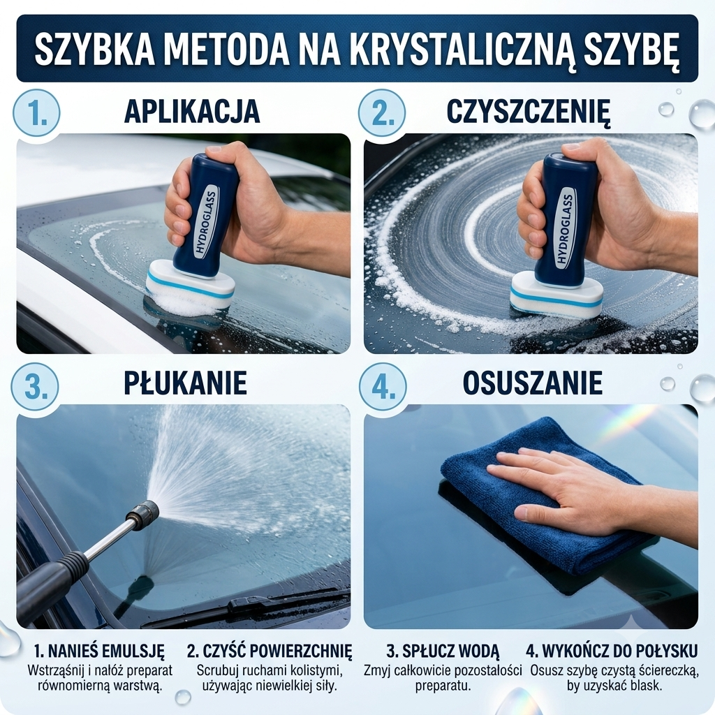 HydroGlass™ - preparat do szyb bez smug