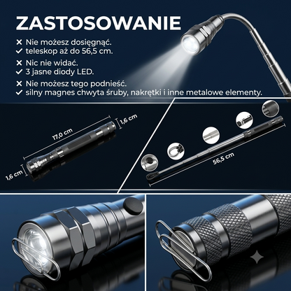 FLEXMAG™ - 360-stopniowa elastyczna latarka LED z magnetyczną głowicą